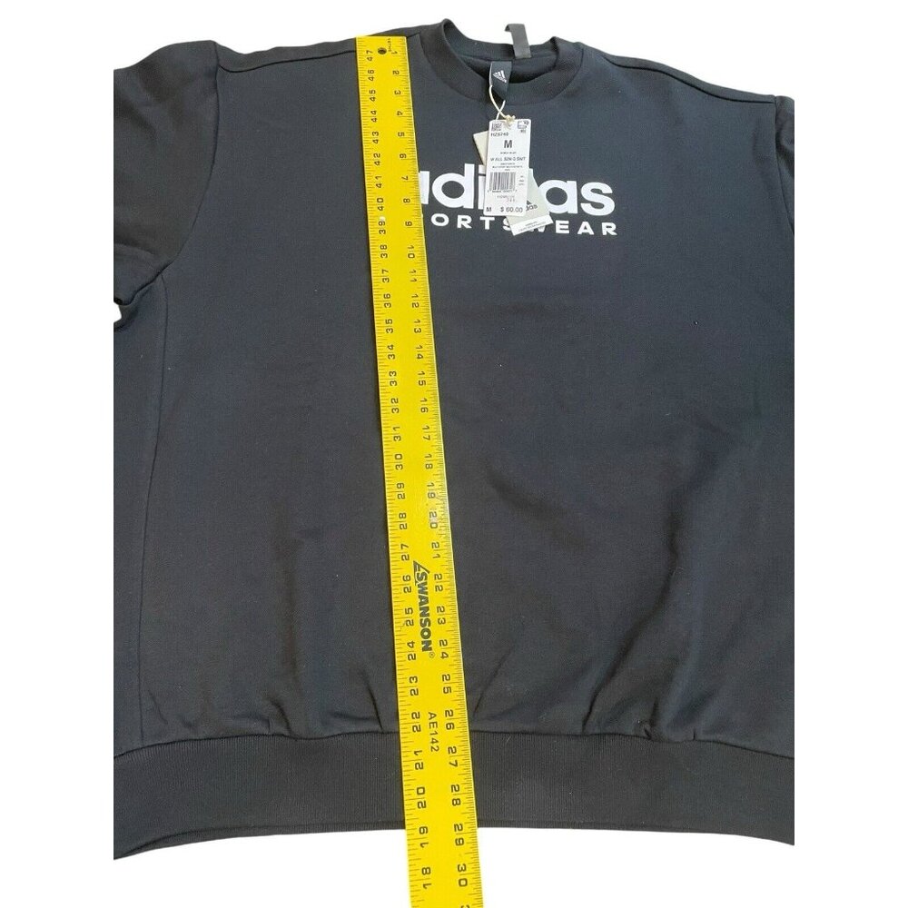 adidas Men's All SZN Sportswear Fleece Graphic Sweatshirt Black Size M NWT - Picture 3 of 7